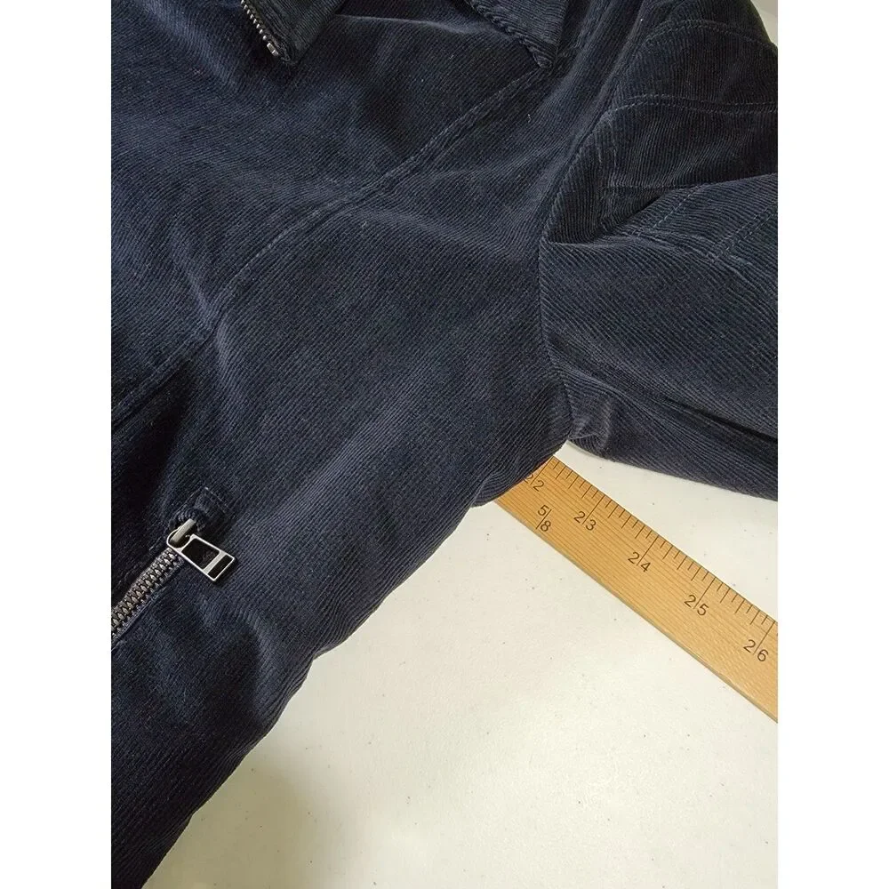 Moda Crise Slim Fit Men's Side Zip Lapel Navy Blazer Jacket - 54R